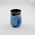 Rustic Glazed Ceramic Tumbler Cup – Blue Tones - Image 3