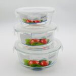3PCS Glass Food Storage Bowl Set with Airtight Lids - Image 2